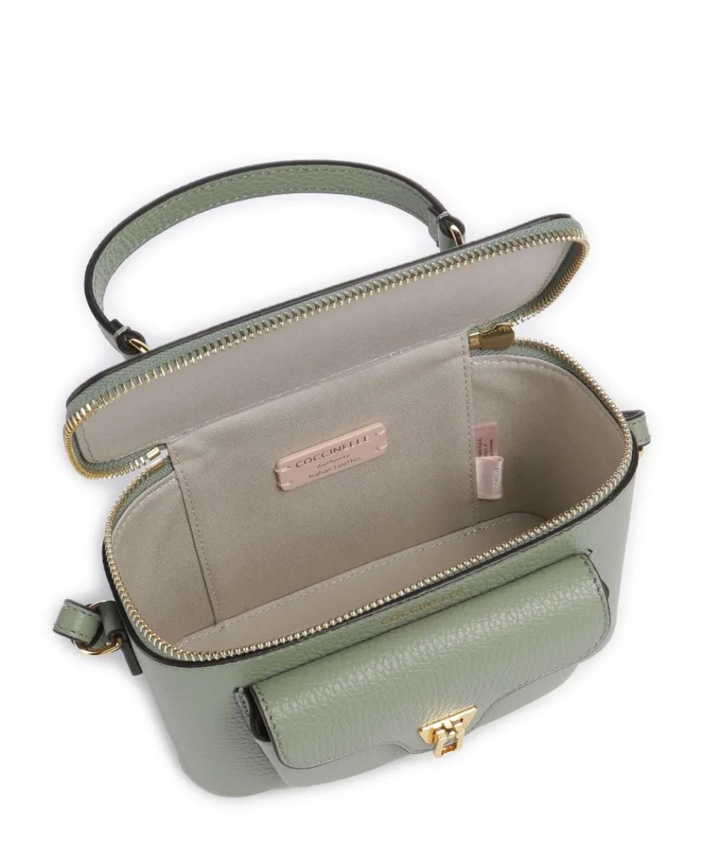 Beat Generation Crossbody bag grained cow leather greygreen