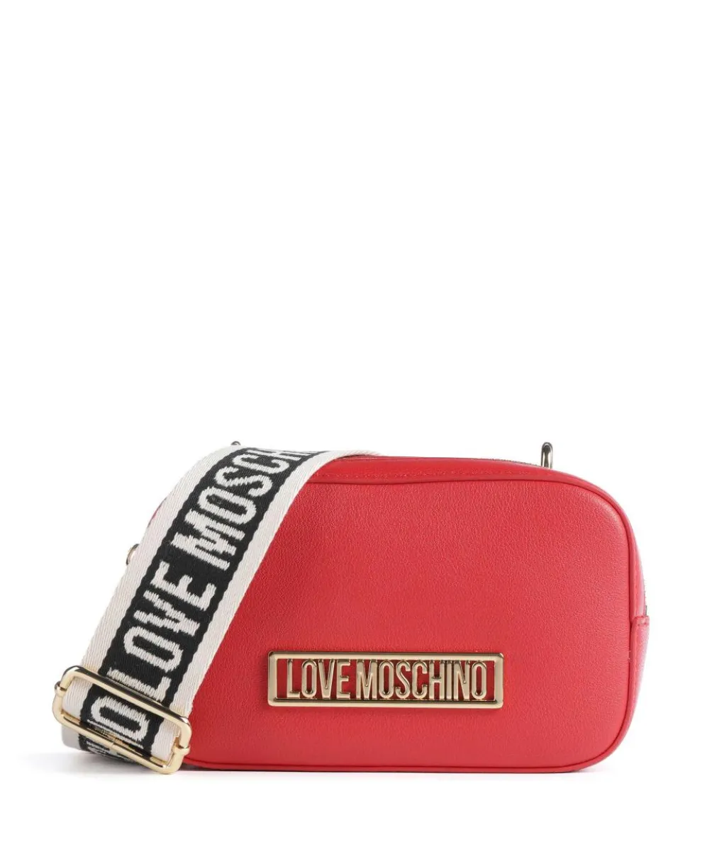 Crossbody bag imitation leather red