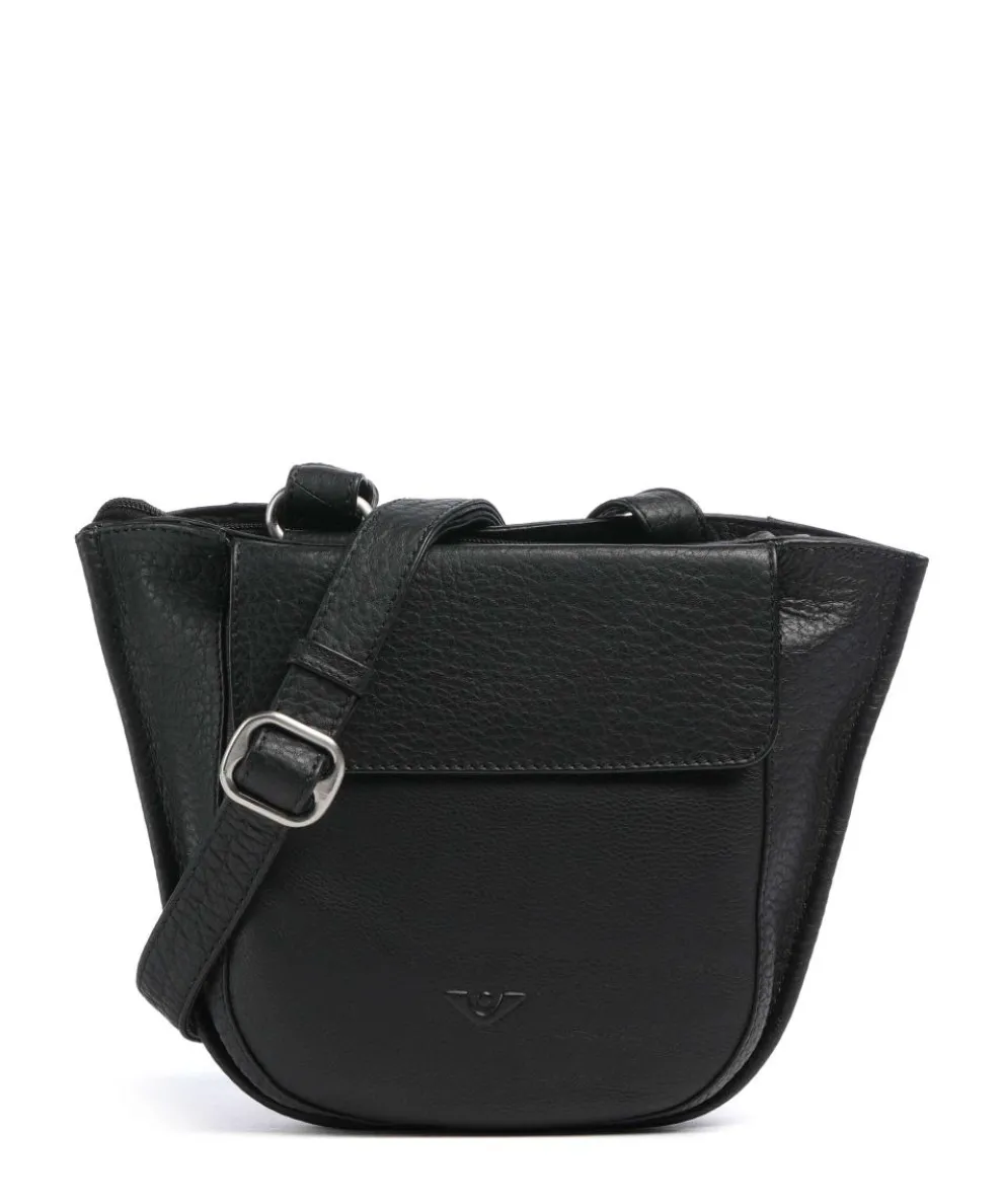 Boston Lorna Crossbody bag grained leather black