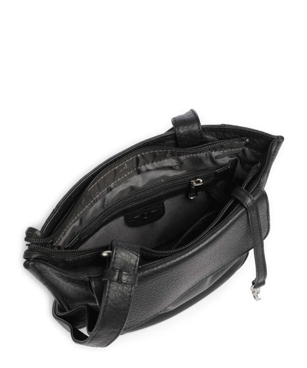 Boston Lorna Crossbody bag grained leather black