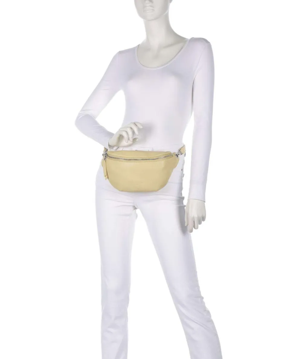 Tavia Sheep Natural Fanny pack sheepskin leather vanilla yellow