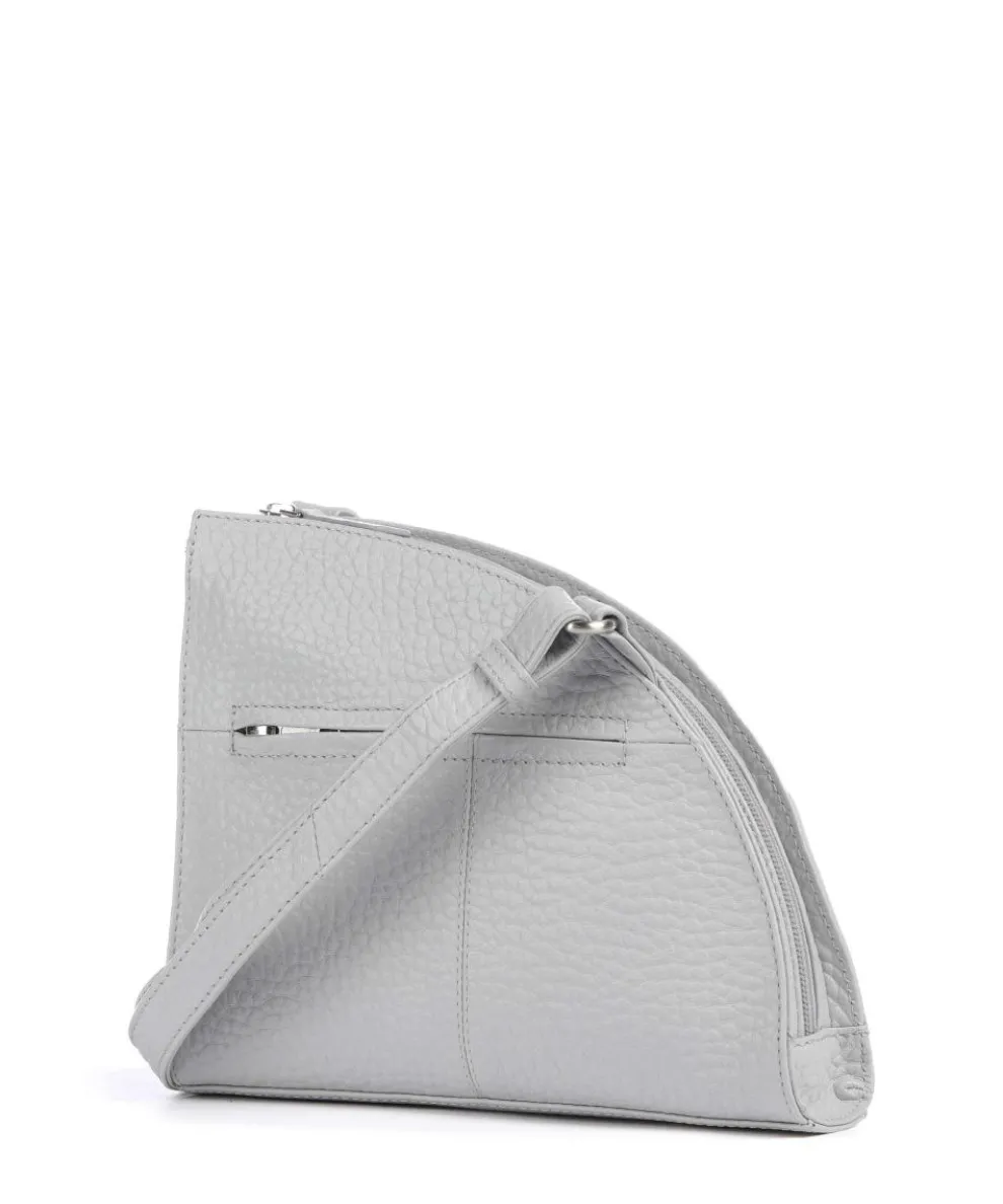 Hirsch Britney Crossbody bag grained leather light grey