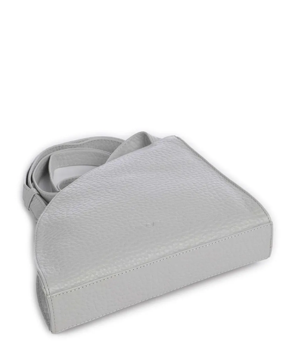 Hirsch Britney Crossbody bag grained leather light grey