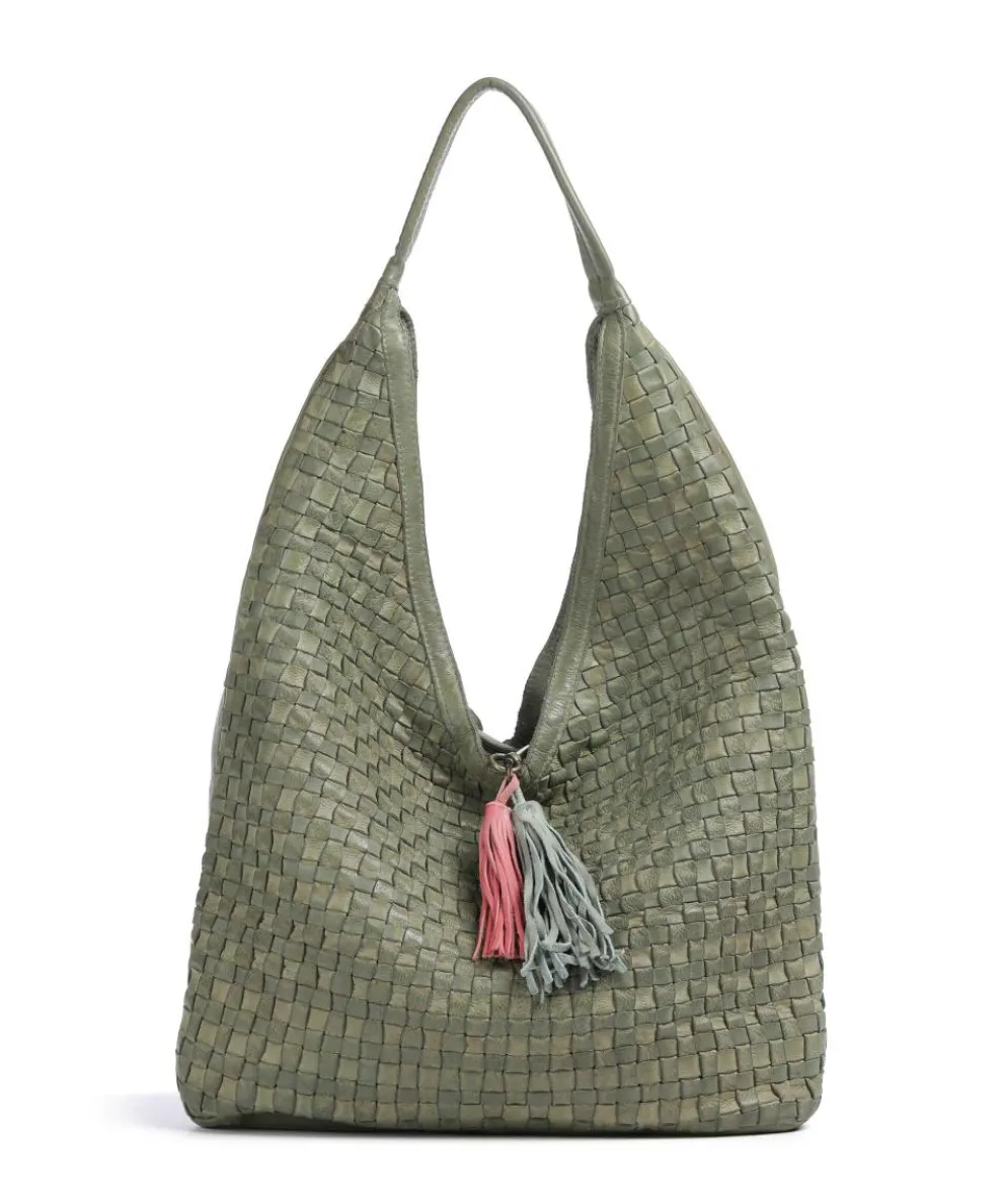 Venusweg 2 Shoulder bag grained cow leather green