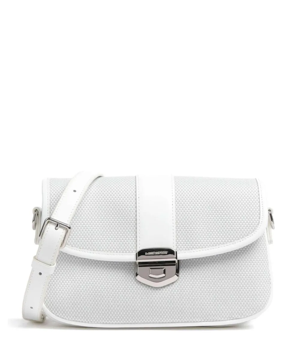 Canvas Fia Crossbody bag canvas, cow leather white