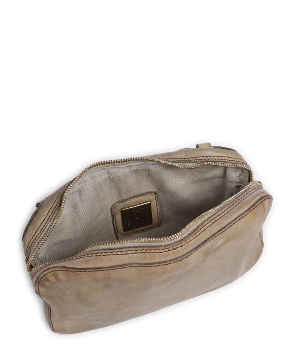 Crossbody bag cow leather beige