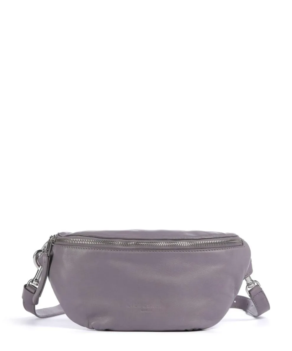 Tavia Sheep Natural Fanny pack sheepskin leather violet