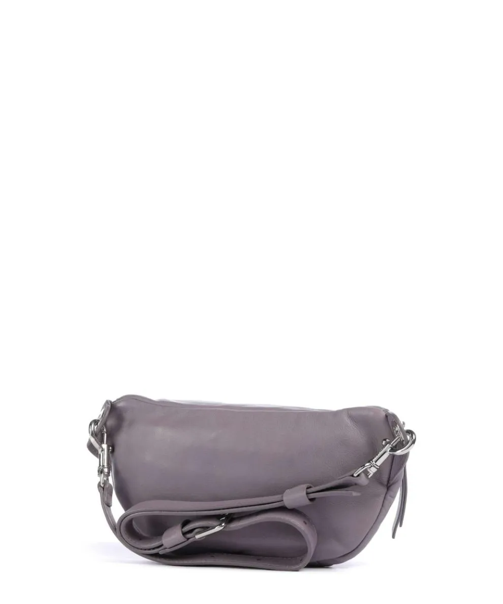 Tavia Sheep Natural Fanny pack sheepskin leather violet