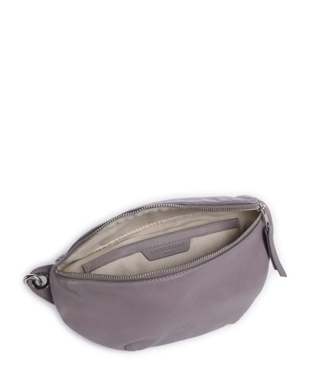 Tavia Sheep Natural Fanny pack sheepskin leather violet