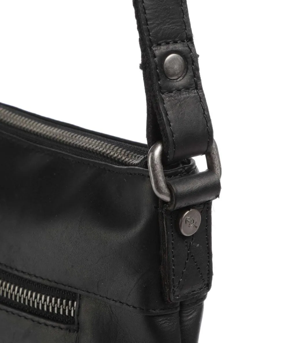 Cow Wax Pull Up Cartagena Crossbody bag cow leather black