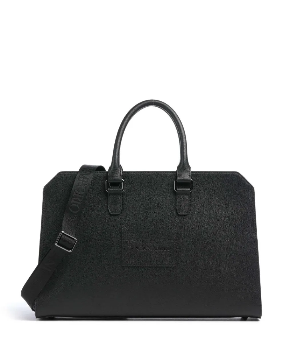 Milano Briefcase 14″ grained cow leather black