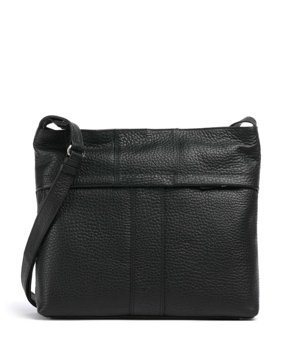 Hirsch Pita Crossbody bag grained leather black