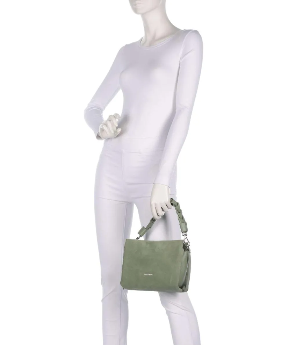 Boheme Suede Handbag brushed cow leather greygreen