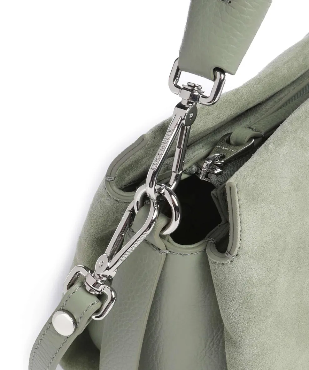 Boheme Suede Handbag brushed cow leather greygreen