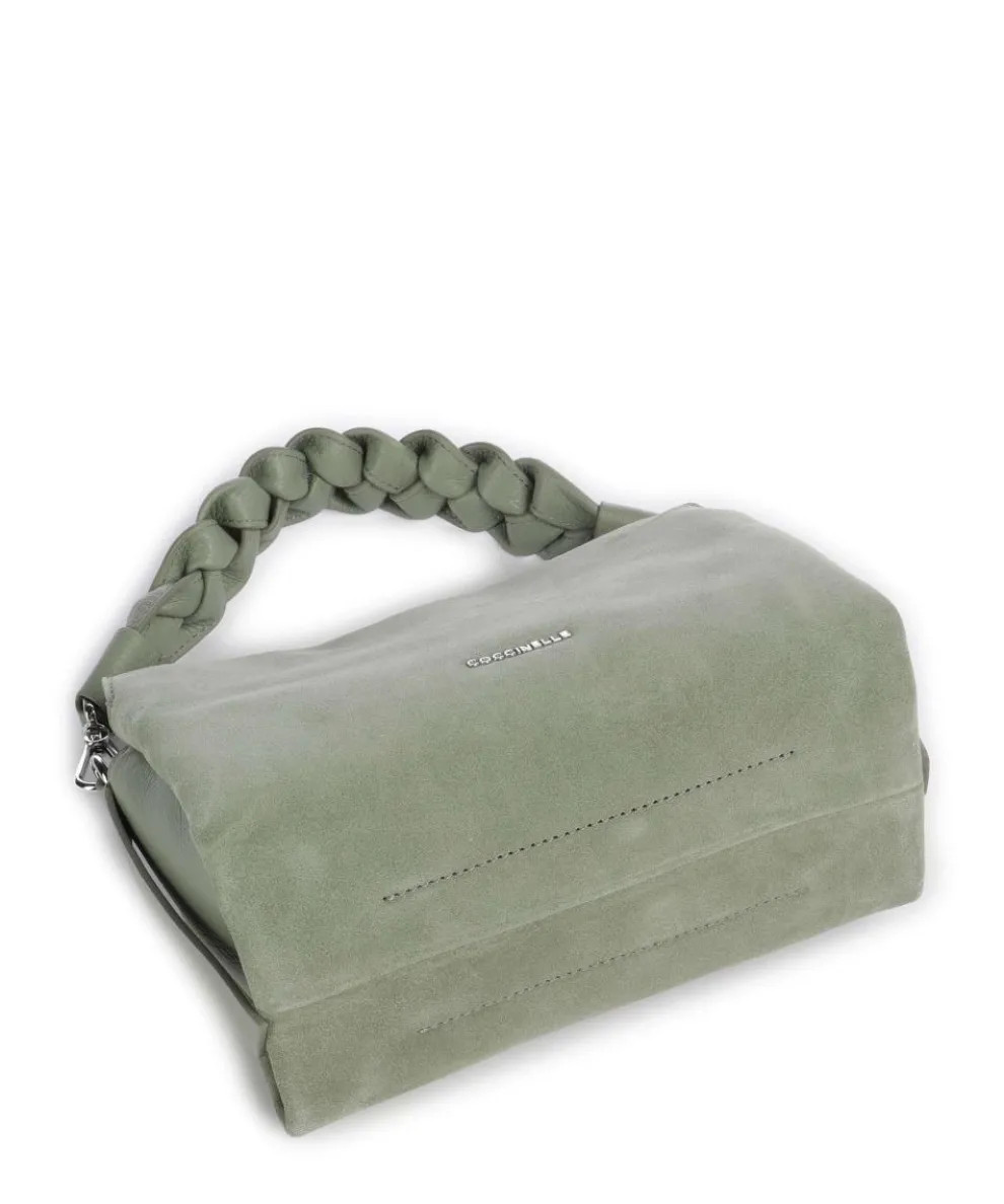 Boheme Suede Handbag brushed cow leather greygreen