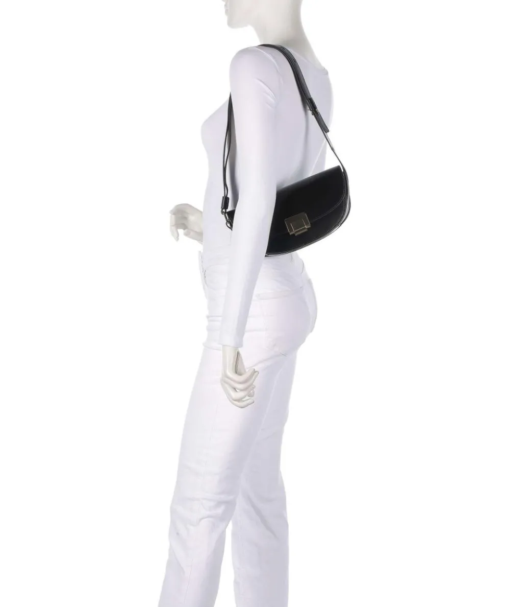 Toa Shoulder bag softly grained calfskin black