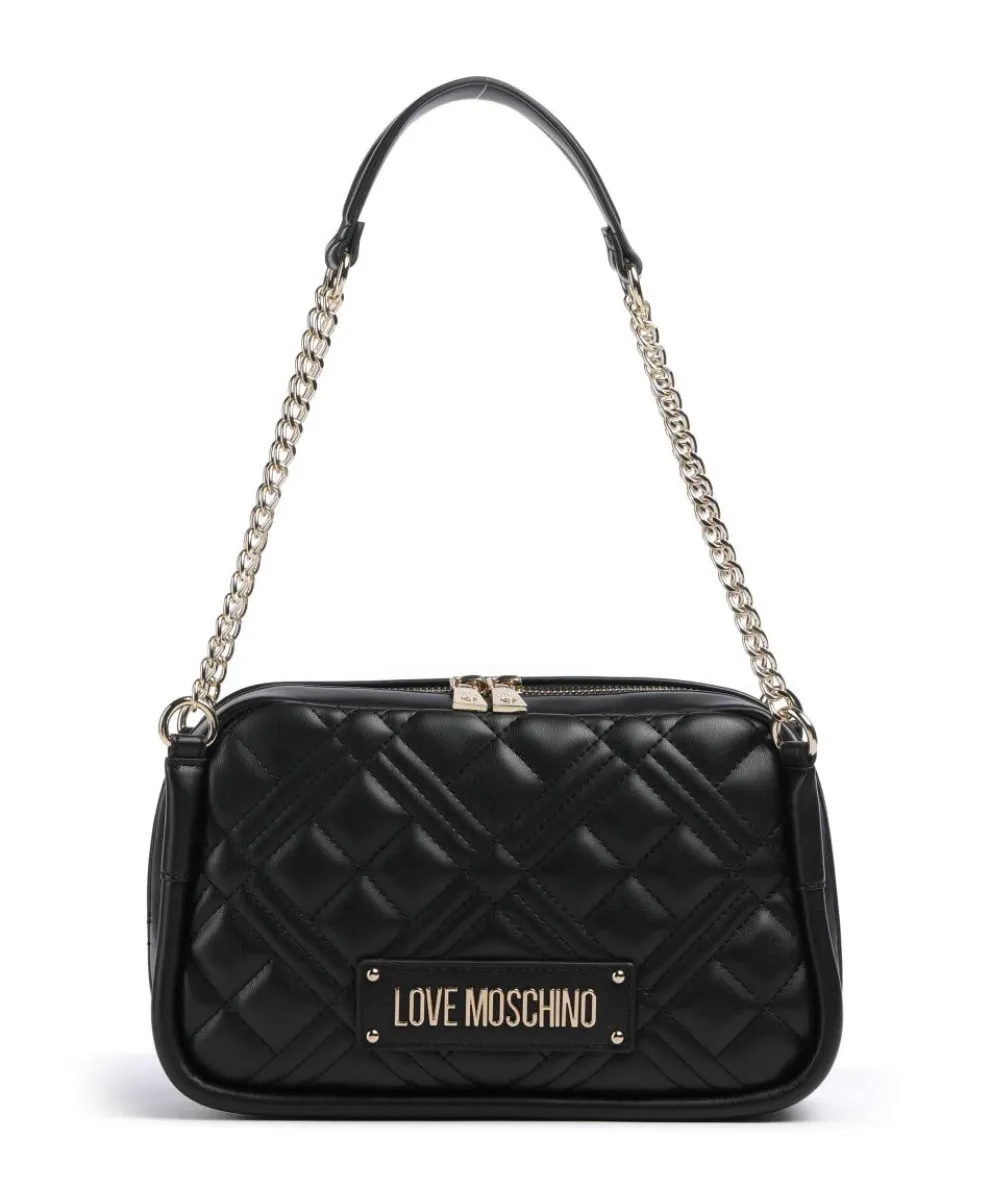 Quilted Shoulder bag imitation leather black