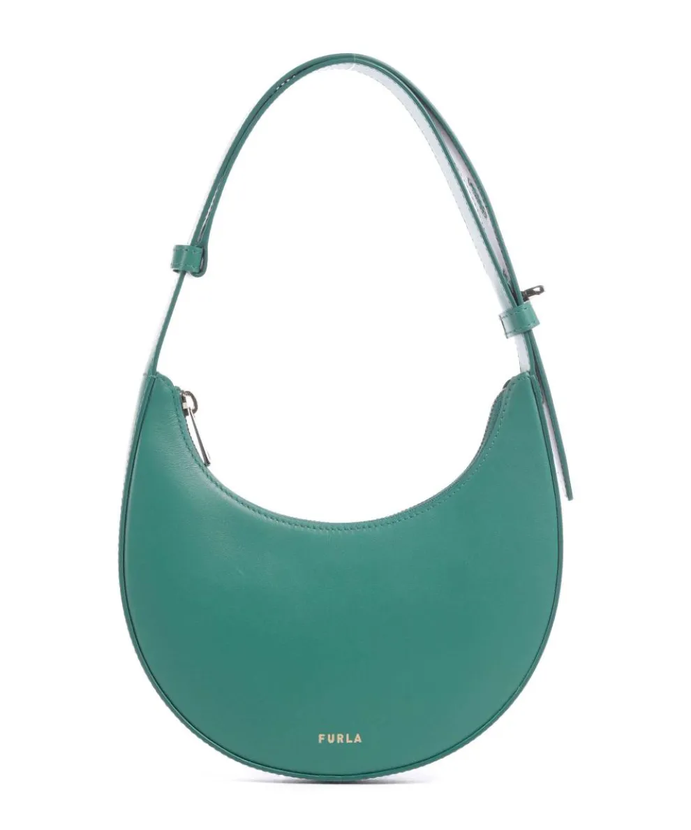 Delizia Mini Shoulder bag fine grain leather petrol