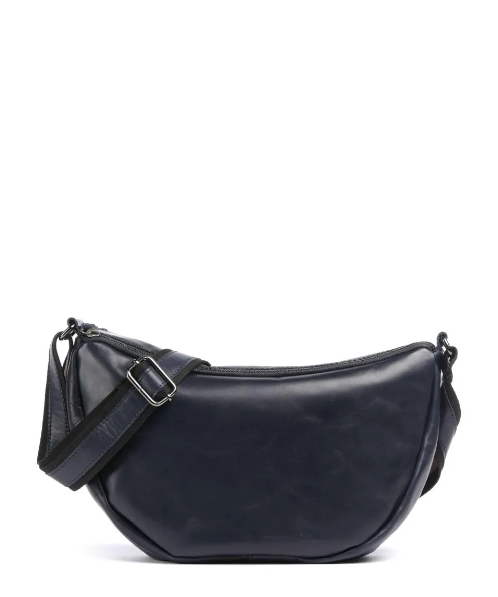 Caugio Crossbody bag fine grain cow leather dark blue