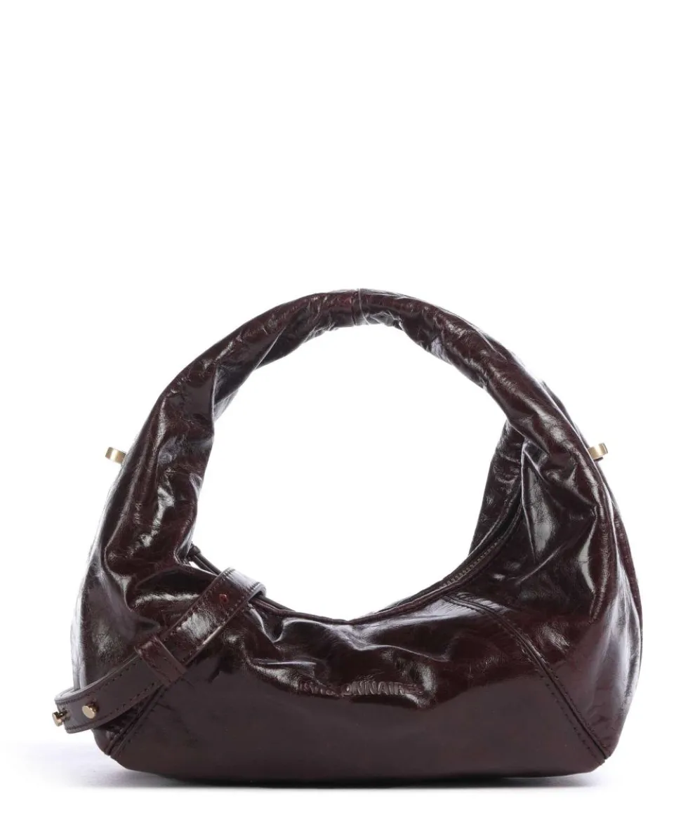 Greta Icon Crinkle Mini Handbag grained cow leather bordeaux red