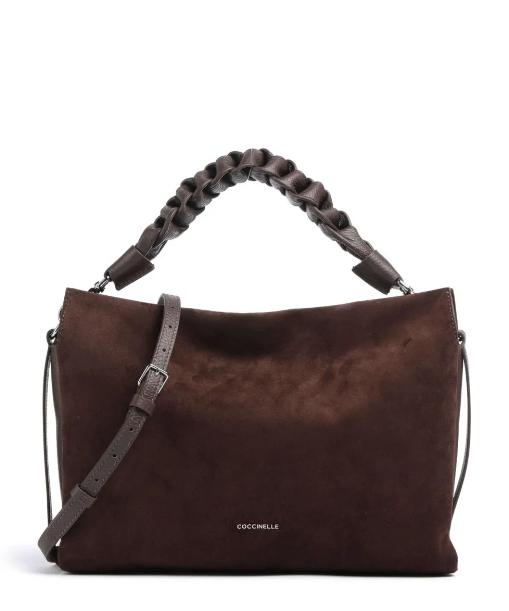 Boheme Suede Hobo bag brushed cow leather dark brown