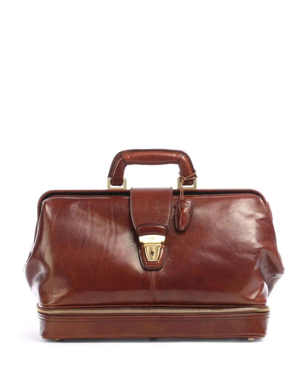 Story Uomo Doctors bag pull-up cow leather brown