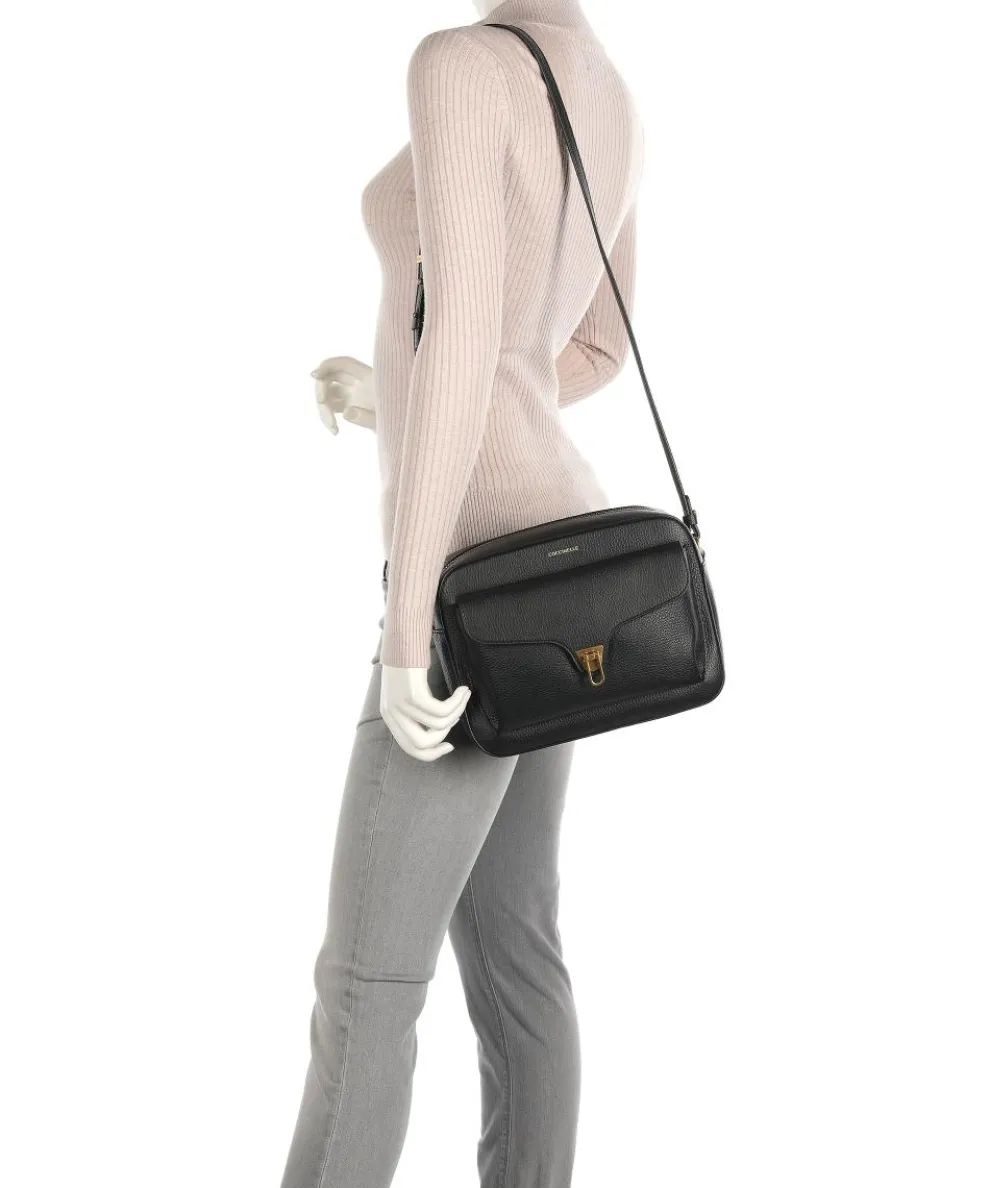 Beat Soft Crossbody bag grained leather black