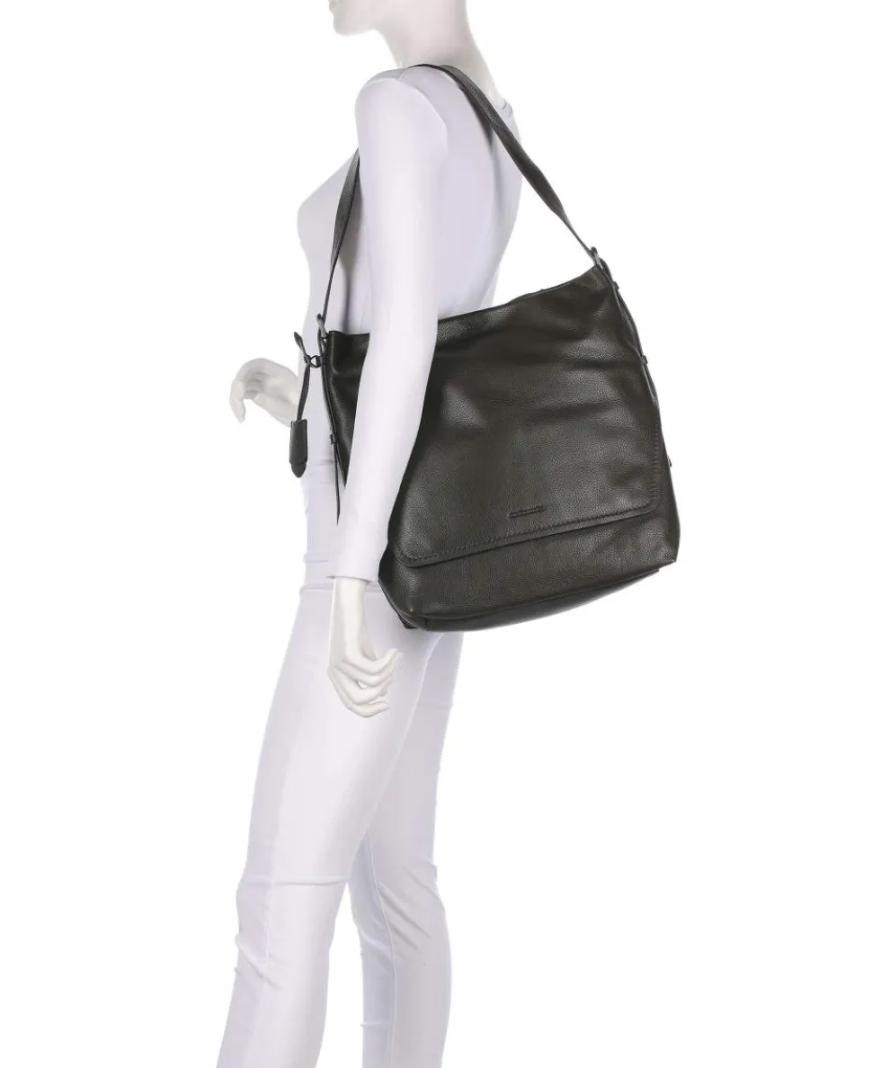 Philocalists Ally Hobo bag grained cow leather khaki