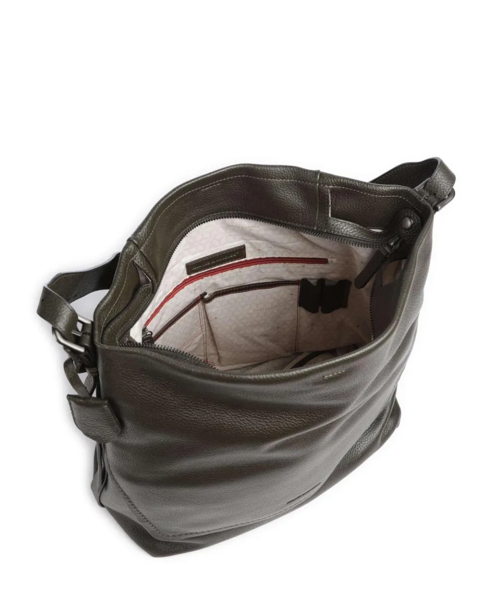 Philocalists Ally Hobo bag grained cow leather khaki