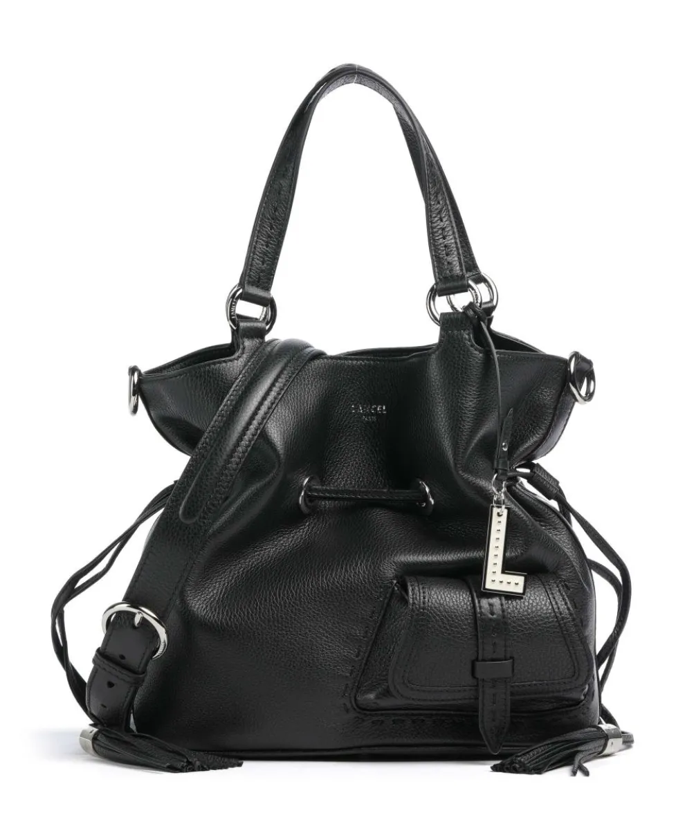 Premier Flirt M Bucket bag grained cow leather black