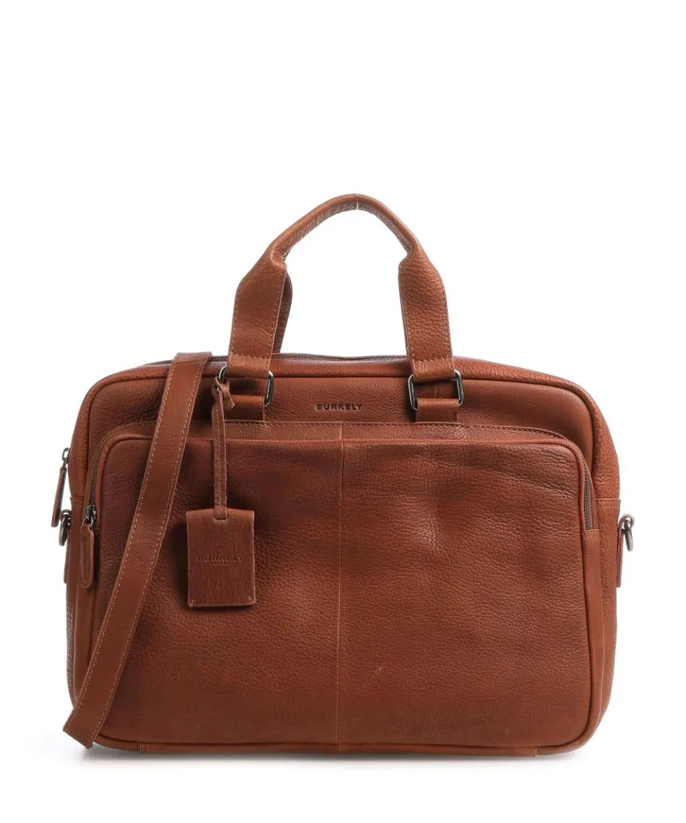 Antique Avery Briefcase 15″ grained leather cognac