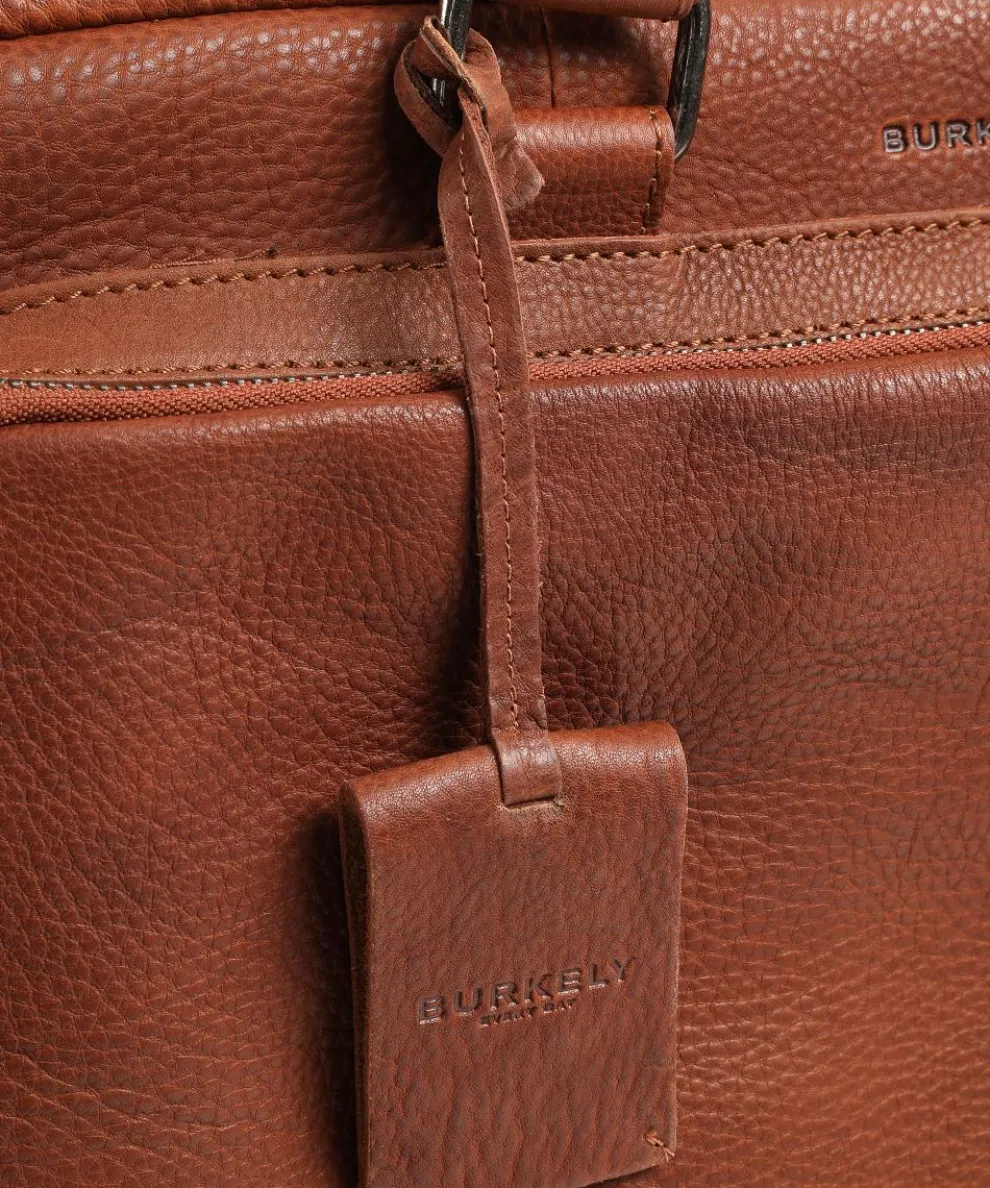 Antique Avery Briefcase 15″ grained leather cognac