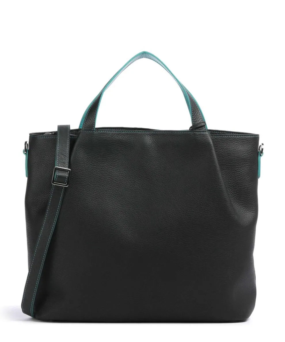 Handbag grained cow leather black
