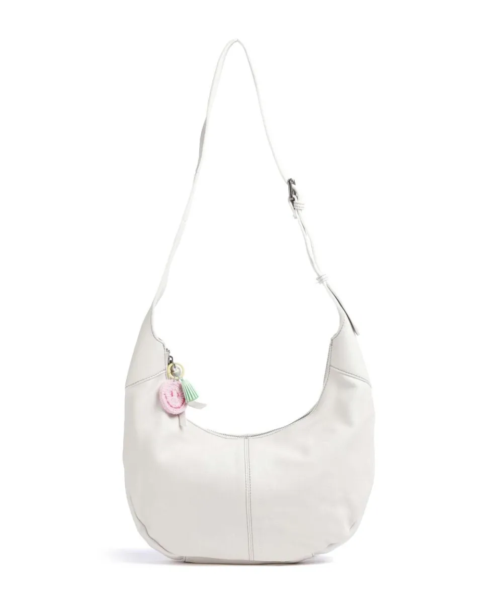 Take A Smile Hobo bag sheepskin leather cream