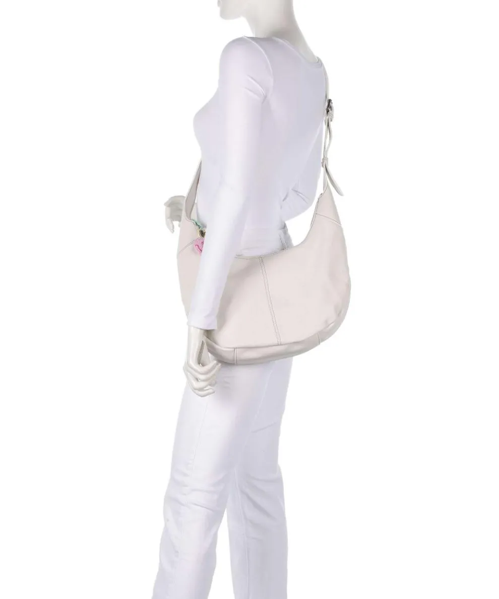 Take A Smile Hobo bag sheepskin leather cream