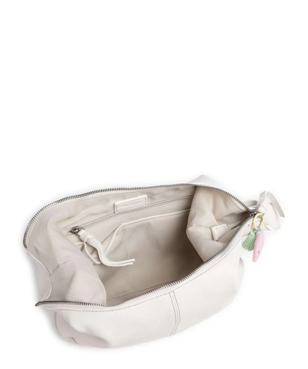 Take A Smile Hobo bag sheepskin leather cream