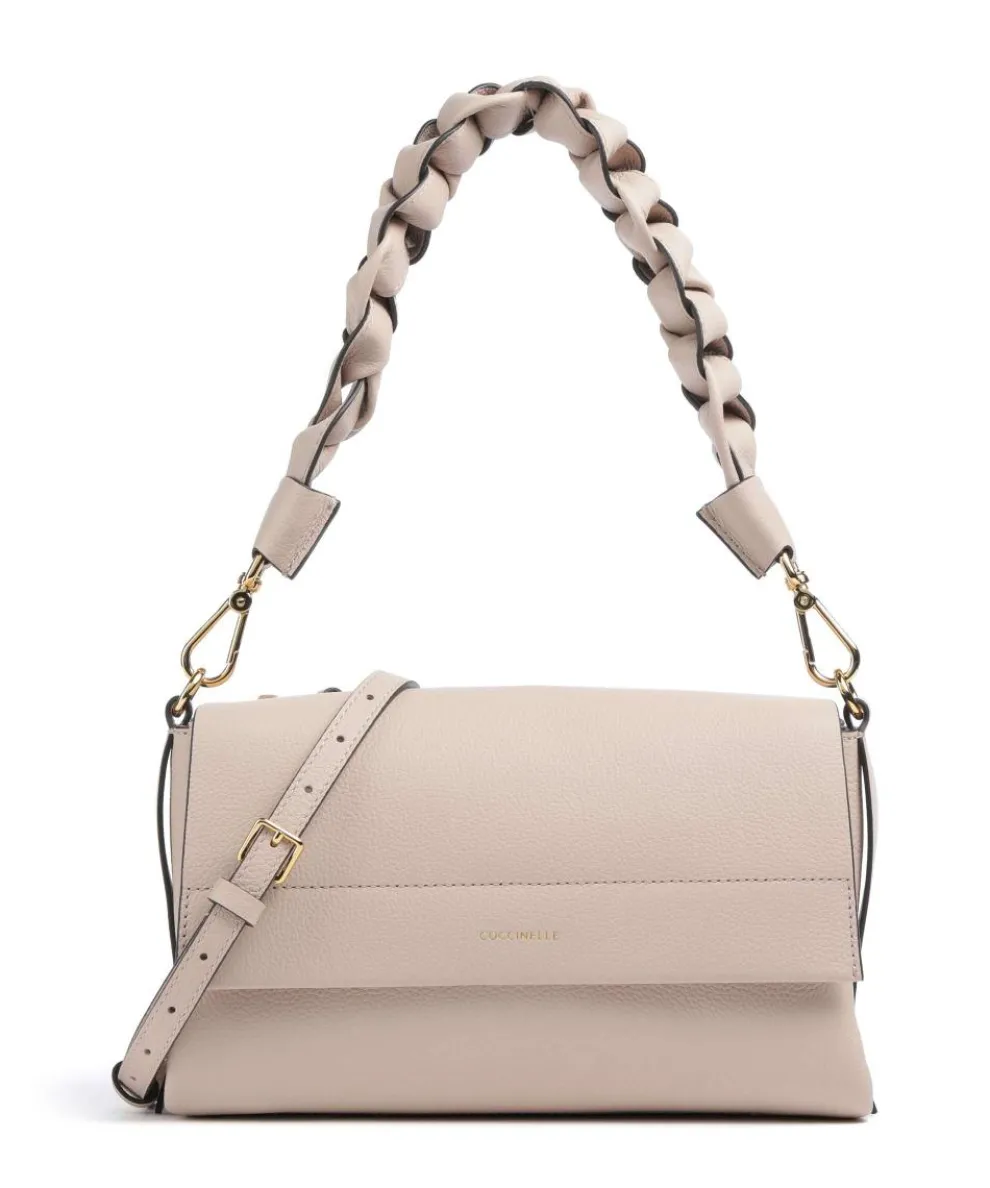 Boheme Grana Double Shoulder bag grained cow leather beige