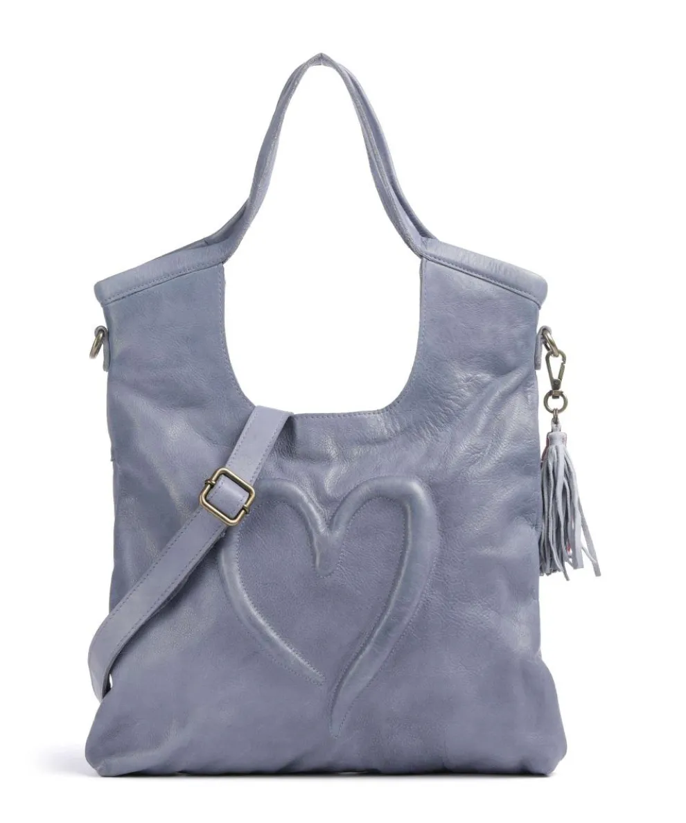 Herzweg 6 Tote bag grained leather lavender