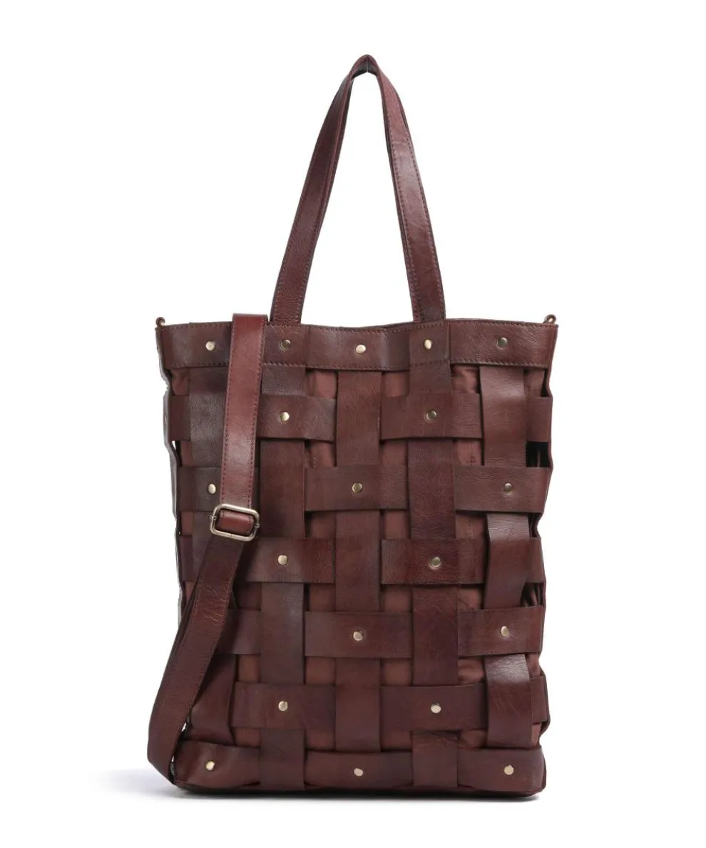 Griesgasse 3 Tote bag grained cow leather dark brown