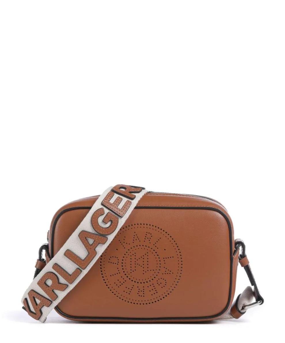 K/Circle Crossbody bag fine grain cow leather brown