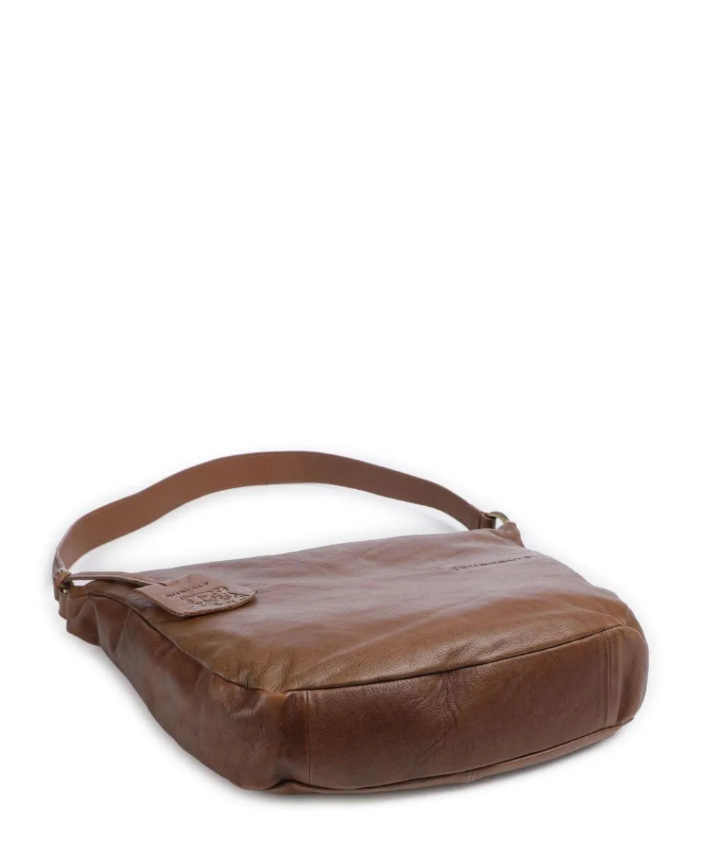 Natural Norah Hobo bag grained cow leather brown