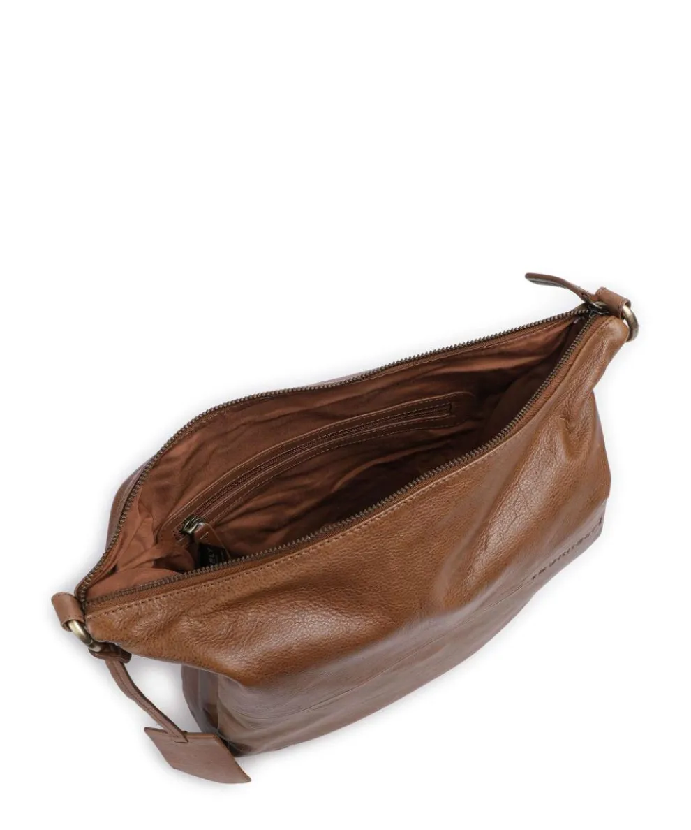 Natural Norah Hobo bag grained cow leather brown