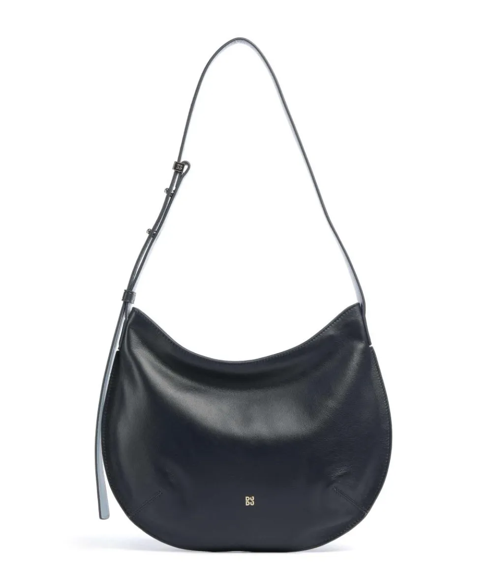 Hispani Hobo bag fine grain leather navy