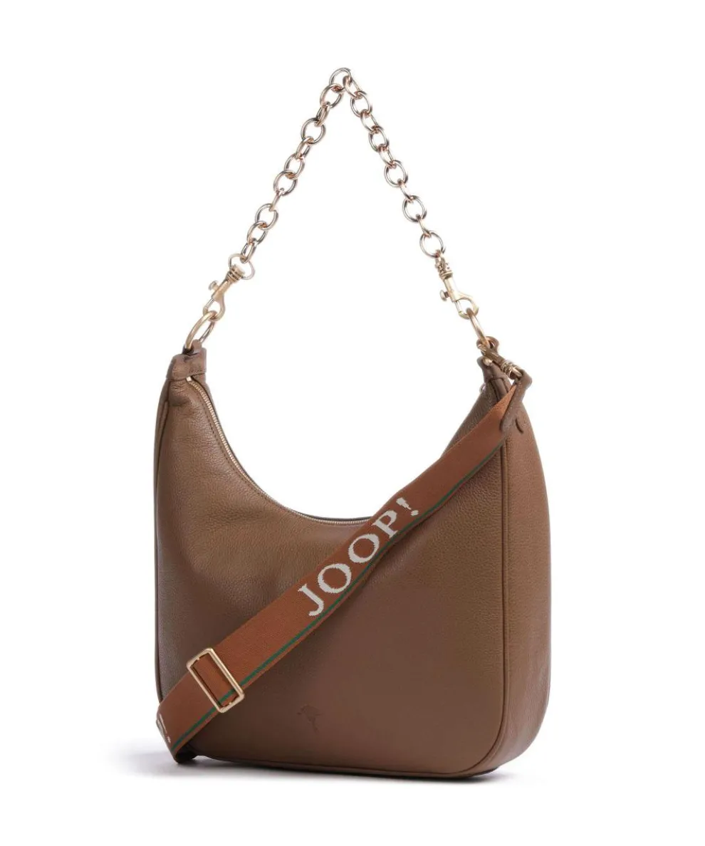 Dolce Ginger Hobo bag grained leather brown