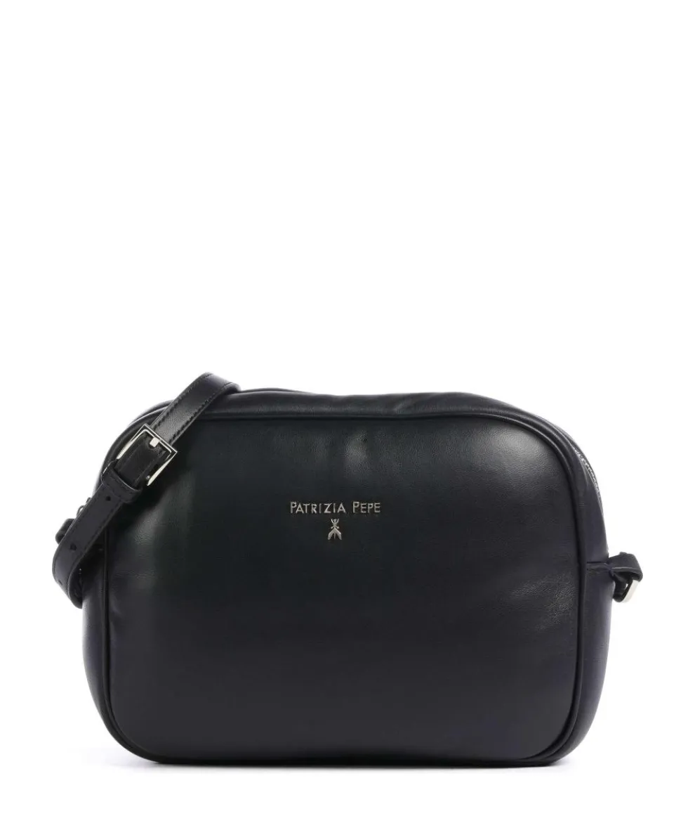 Crossbody bag fine grain leather black