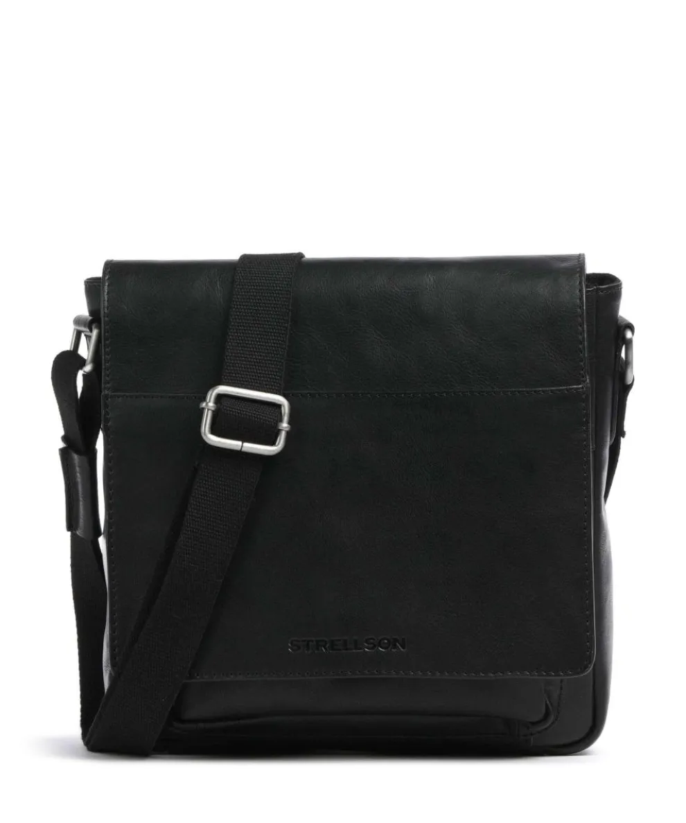 Swiss Cottage Clint Crossbody bag grained leather black