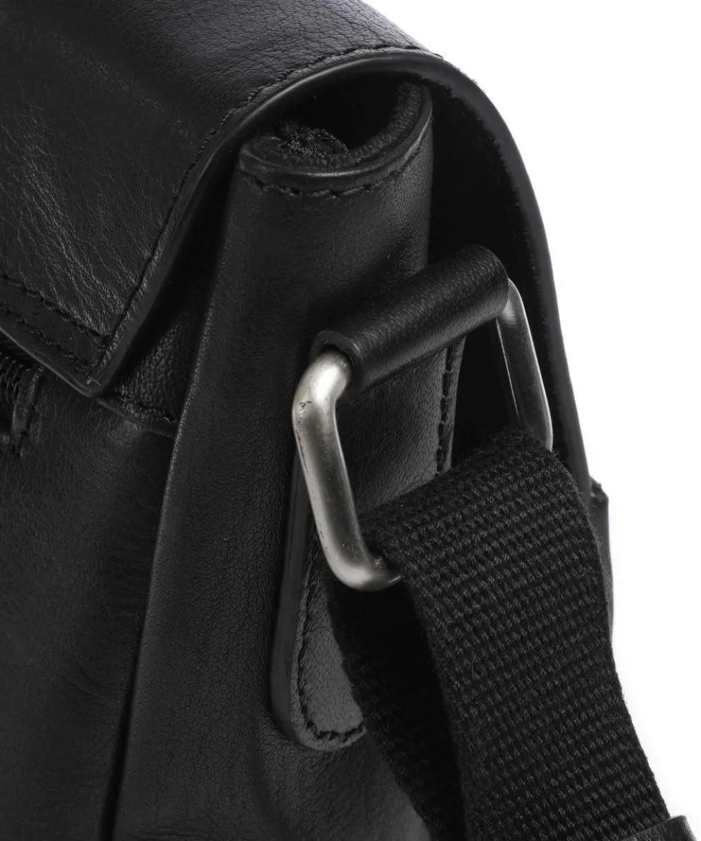 Swiss Cottage Clint Crossbody bag grained leather black