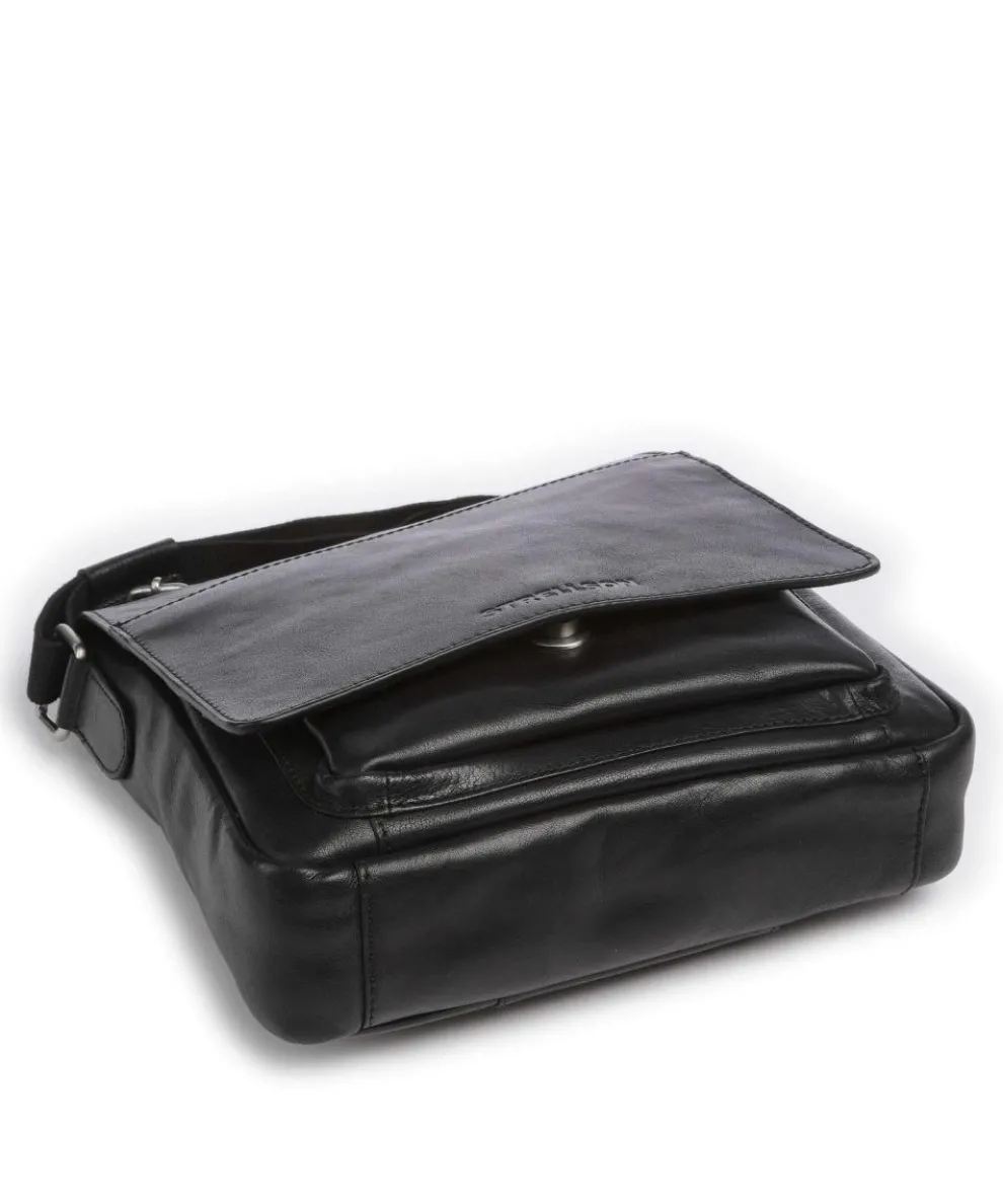 Swiss Cottage Clint Crossbody bag grained leather black