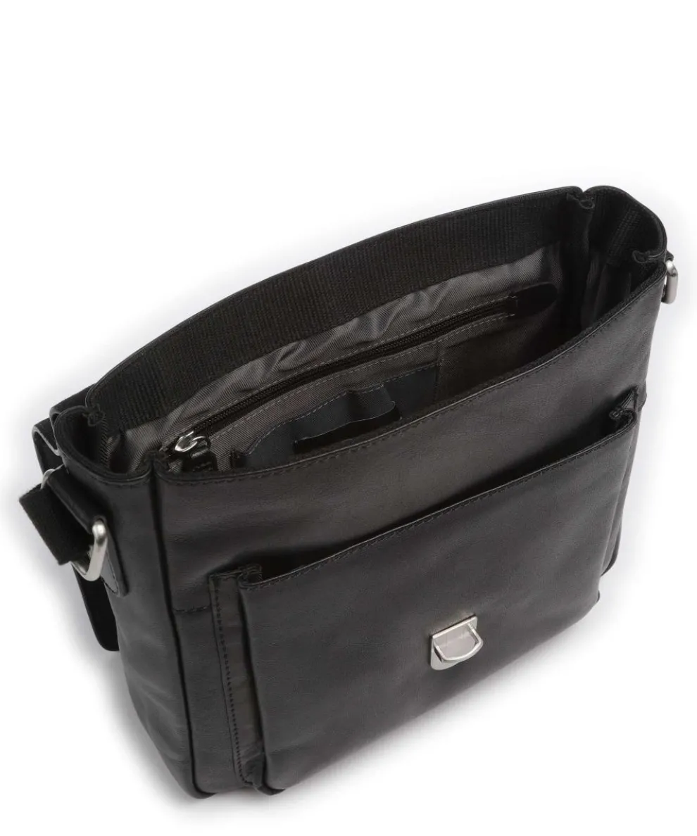 Swiss Cottage Clint Crossbody bag grained leather black