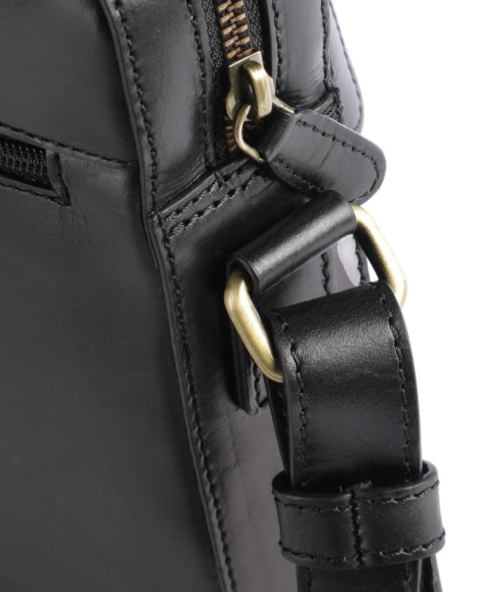 Remo Crossbody bag fine grain cow leather black